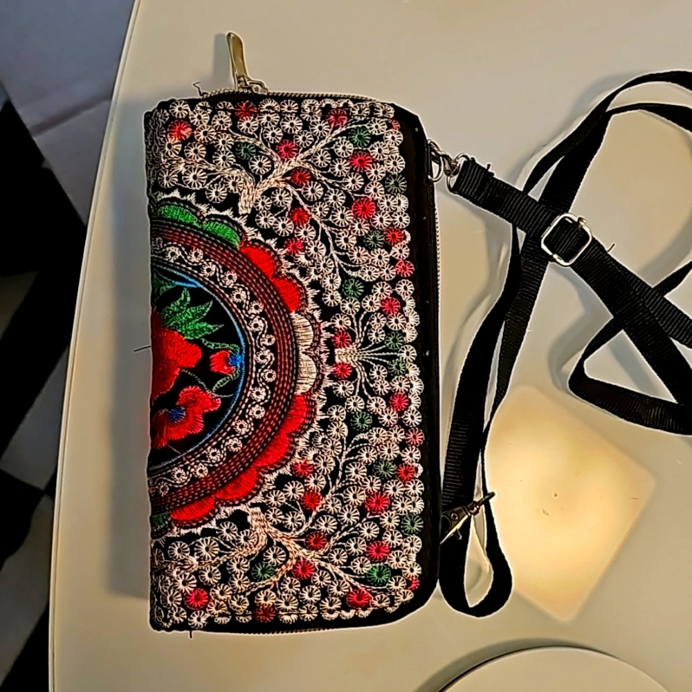 Boho colorful purse clutch